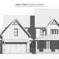 A rendering of the front view of a home in a custom floor plan.
