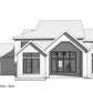 3D view of the back of a drawing of a home.