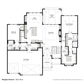 Rendering of the main floor of a home with bedrooms and living areas.