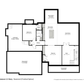 A black and white rendering of a finished basement in a custom floor plan.