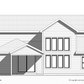 Back elevation in floor plan for a custom home.