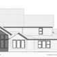 A rendering of the back elevation of a custom floor plan.