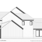 Drawing of the side elevation of a home.