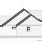 A rendering of the side view of a custom home floor plan.