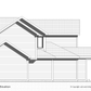Drawing of the side elevation of a home in floor plan.