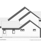Rendering of the side elevation of a home.