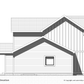 Side view of a custom home in blueprint.