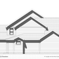 A rendering of the side elevation of a house.